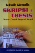 Teknikl Menulis skripsi&thesis Di sertai contoh proposal skripsi