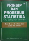 Prinsip dan Prosedur Statistika: Suatu Pendekatan Biometrik