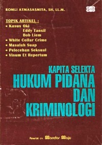 Kapita Selekta Hukum Pidana dan Kriminologi