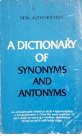 A Dictionary of Synonims And Antonyms