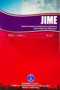 JIME : Journal of Industrial and Manufacture Engineering (Teknik Industri dan Manufaktur) Vol.1 No.1