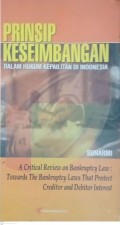 prinsip keseimbangan dalam hukum kepailitan di indonesia
