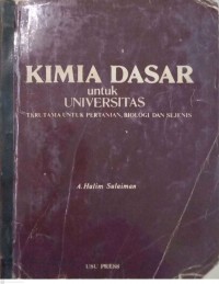 Kimia dasar untuk universitas terutama untuk pertanian, biologi dan sejenis