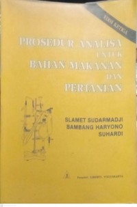 Prosedu analisa untuk bahan makanan dan pertanian