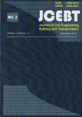 Jcebt : Journal Of Civil Engineering Building and Transportation Vol.3 No.2
