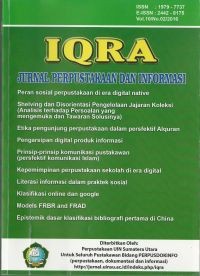 Iqra: Jurnal Perpustakaan dan Informasi Vol.10 No.02