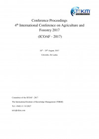 Conference Proceedings 4th International Conference on Agriculture and Forestry 2017