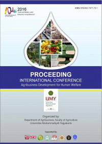 Proceeding International Conference : Agribusiness Development for Human Welfare : Small and Medium-sized Enterprises Competitiveness
